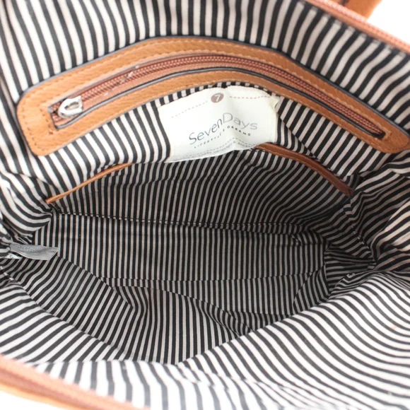 SevenDays Lifestyle & Dreams Brown Vegan Leather Backpack - Picture 8 of 11